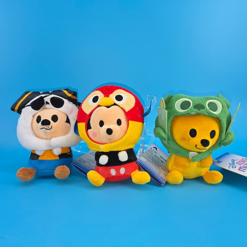 Disney Mini Mixits Plush Lot Goofy Pirate Mickey Pluto Magic Kingdom Series NWT